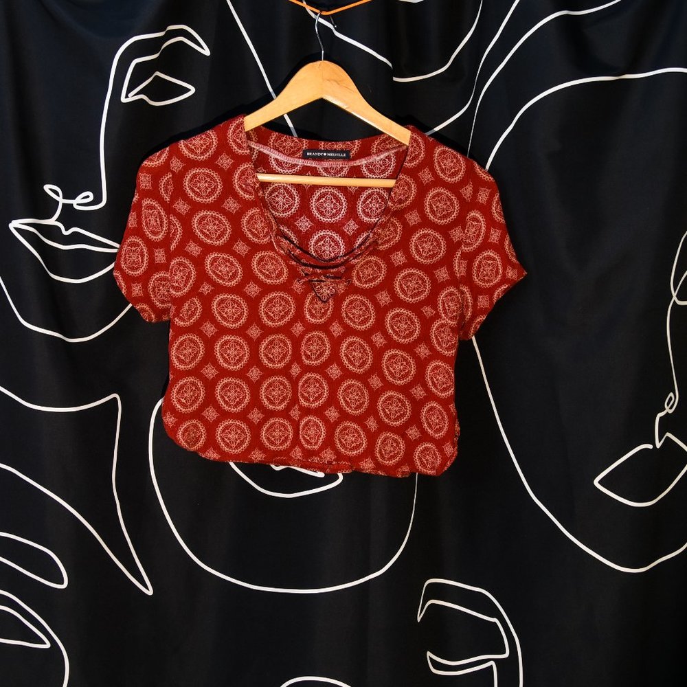 RARE BRANDY MELLVILLE red pattern crop!